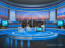 Talk Show Virtual Set Turquoise -- Camera 1