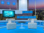 Talk Show Virtual Set Turquoise -- Camera 4 