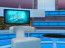 Talk Show Virtual Set Turquoise -- Camera 7