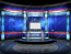 Sport News Studio Set Blue Camera 1 high resolution