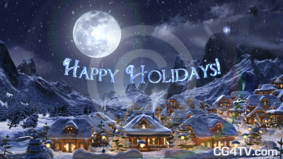 Happy Holidays 3D Clip