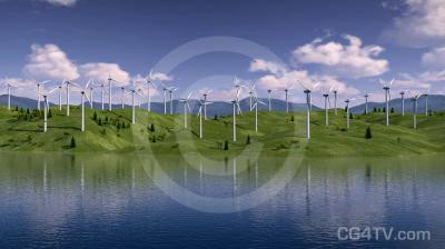 Hill Wind Farm Animation