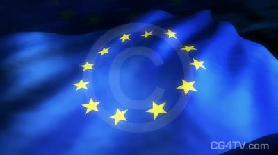 European Flag 3D Animation