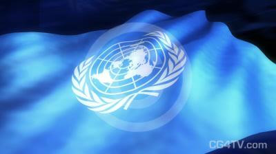 UN Flag 3D Animation