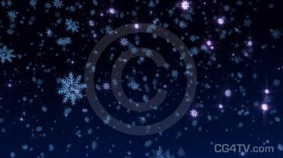 Glittering Snowflakes Animated Background