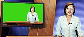 Virtual news set