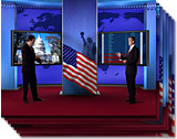 Presidential Virtual Election News Set high resolution